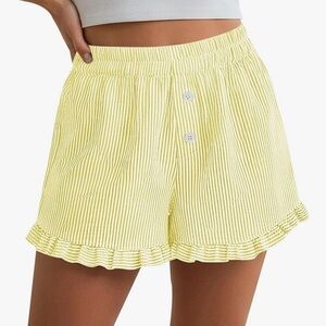 Sunny Striped High Waist Shorts